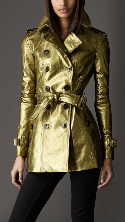 burberry green jacket shiny|Burberry trench coat.